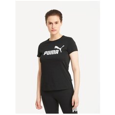 Футболка спортивная PUMA ESS Logo Tee, размер XS, puma black