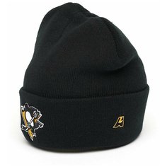 Шапка Atributika & Club Pittsburgh Penguins, размер 55-58, черный/желтый