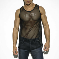 Майка ES Collection Long Mesh Tank Top, размер M, черный