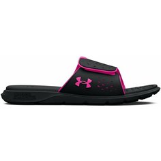 Шлепанцы Under Armour, размер 6, черный/розовый