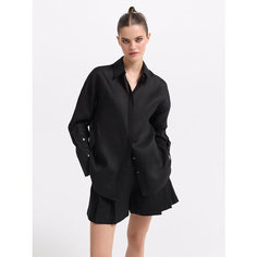 Блуза LOVE REPUBLIC льняная, размер 42, черный