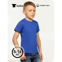 Футболка T-bolka Школа 2024, размер 14 лет, синий