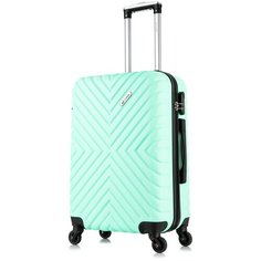 Чемодан Lcase New Delhi, 54 л, размер M, мятный