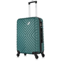 Чемодан Lcase New Delhi, 50 л, размер M, темно-зеленый