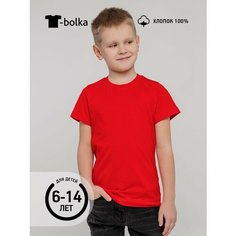 Футболка T-bolka Школа 2024, размер 10 лет, красный