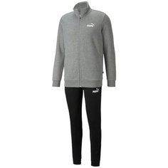 Костюм спортивный PUMA Clean Sweat Fleece Suit, размер S, серый/черный