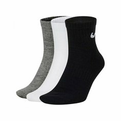 Носки NIKE EVERY DAY LIGHTWEIGHT ANKLE 3 PAIR SOCKS, комплект, 3 пары, размер M, мультиколор