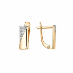 Серьги Яхонт, золото, 585 проба, фианит, , бесцветный