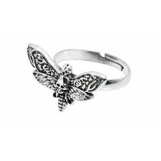 Кольцо SILVARIE, безразмерное, серебряный, черный