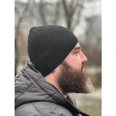 Шапка бини Шапка легкая мужская / шапка на мальчика, размер 56-58, черный Ganalyly