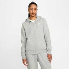 Толстовка спортивная NIKE NSW CLUB FLC FZ STD HOODIE W, размер S, , серый