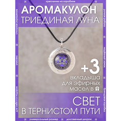 Колье X-Rune, металл, длина 50 см, фиолетовый