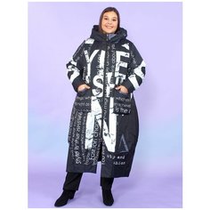 Пальто Yaber, размер 64/66, белый, черный