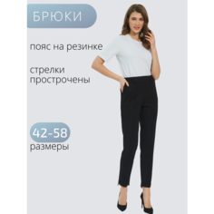 Брюки классические БУТИКЕРИЯ, размер 58, черный