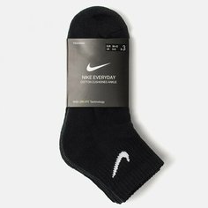 Носки NIKE Everyday Cushioned Ankle, комплект, 3 пары, размер 38-42, черный