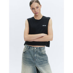 Топ Befree Basic, размер S, черный принт