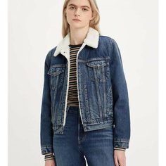 Джинсовая куртка Levis Women Original Sherpa Trucker Jacket, размер M, синий Levis®