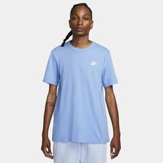 Футболка NIKE NSW CLUB TEE, 1 шт., размер L, голубой/белый