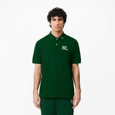 Поло LACOSTE, размер T8, темно-зеленый