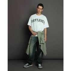 Футболка Gloria Jeans Ready! Steady! Go!, размер 8-10л/134-140, белый