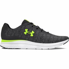 Кроссовки Under Armour UA Charged Impulse 3 Knit, полнота F (EU)/ на среднюю стопу, размер 11 US, черный/зеленый