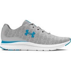 Кроссовки Under Armour UA Charged Impulse 3 Knit, полнота F (EU)/ на среднюю стопу, размер 7,5 US, серый/голубой