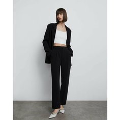 Брюки слаксы Gloria Jeans GJ BLACK, размер 46/170, чёрный
