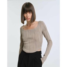 Лонгслив Gloria Jeans GJ BLACK, размер XS (38-40), , бежевый