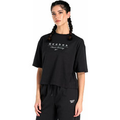 Футболка спортивная Reebok, размер L, чёрный