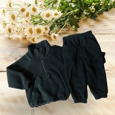 Костюм спортивный H&T Collection, размер 28, черный