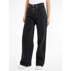 Джинсы широкие Tommy Jeans, размер 26/32, черный