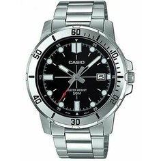 Наручные часы CASIO, серебряный, черный