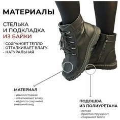 Ботинки челси, размер 36, чёрный Tapki.Vsem
