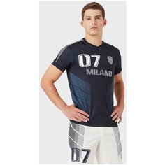 Футболка спортивная EMPORIO ARMANI, размер 46/48, night sky
