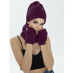 Митенки HIGH TEMP, размер ONE SIZE, фиолетовый, бордовый