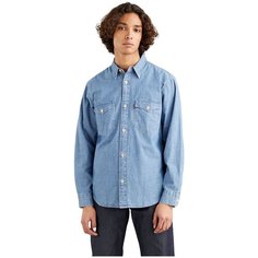 Рубашка Levis Men Relaxed Fit Western Shirt, размер S, голубой Levis®