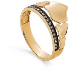 Кольцо KABAROVSKY, желтое золото, 585 проба, бриллиант, размер 17