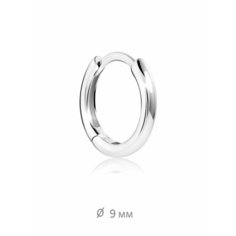 Серьга VALTERA, серебро, 925 проба, размер 9 мм, , серебристый
