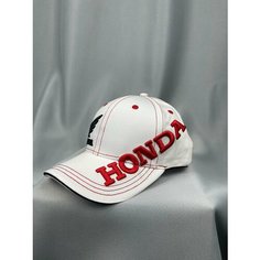Бейсболка Honda Хонда мото кепка, размер one size, white