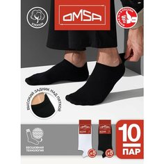 Носки Omsa Eco, комплект, 10 пар, размер 36-38 (23-25), черный, белый