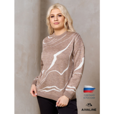 Джемпер АЙVА, размер 58/60, , кофейный