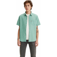 Рубашка Levis Men Short Sleeve Classic 1 Pocket Standard Shirt, размер M, бирюзовый Levis®