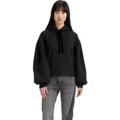Худи Levis Women Akane Rusched Hoodie Sweatshirt, размер M, , чёрный Levis®
