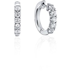 Серьги конго Эстет, белое золото, 585 проба, бриллиант, , серебристый