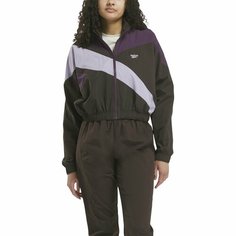Олимпийка Reebok, размер M INT, , черный, фиолетовый
