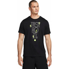Футболка спортивная NIKE Fitness T-Shirt, размер L, черный