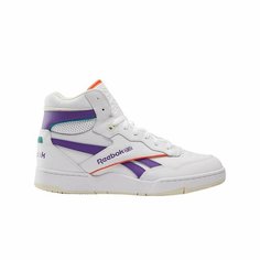 Кеды Reebok BB 4000 II Mid, полнота F (EU)/ на среднюю стопу, размер 10 US, белый/фиолетовый