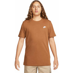 Футболка NIKE NSW CLUB TEE, размер XL, коричневый