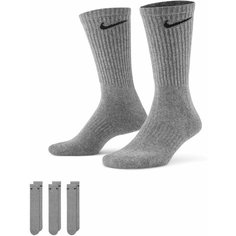 Носки NIKE Everyday Cushion Crew, комплект, 3 пары, размер M, серый