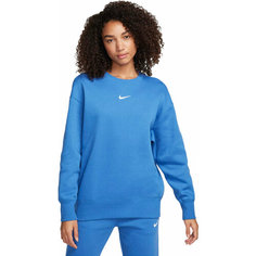 Свитшот спортивный NIKE W NSW PHNX FLC OS CREW, размер L, , синий